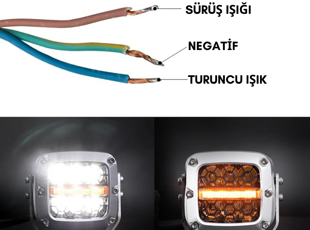 W Beyaz Turuncu Petek Al Ma Tekne Led S R Lambas Su Ge Irmez Off