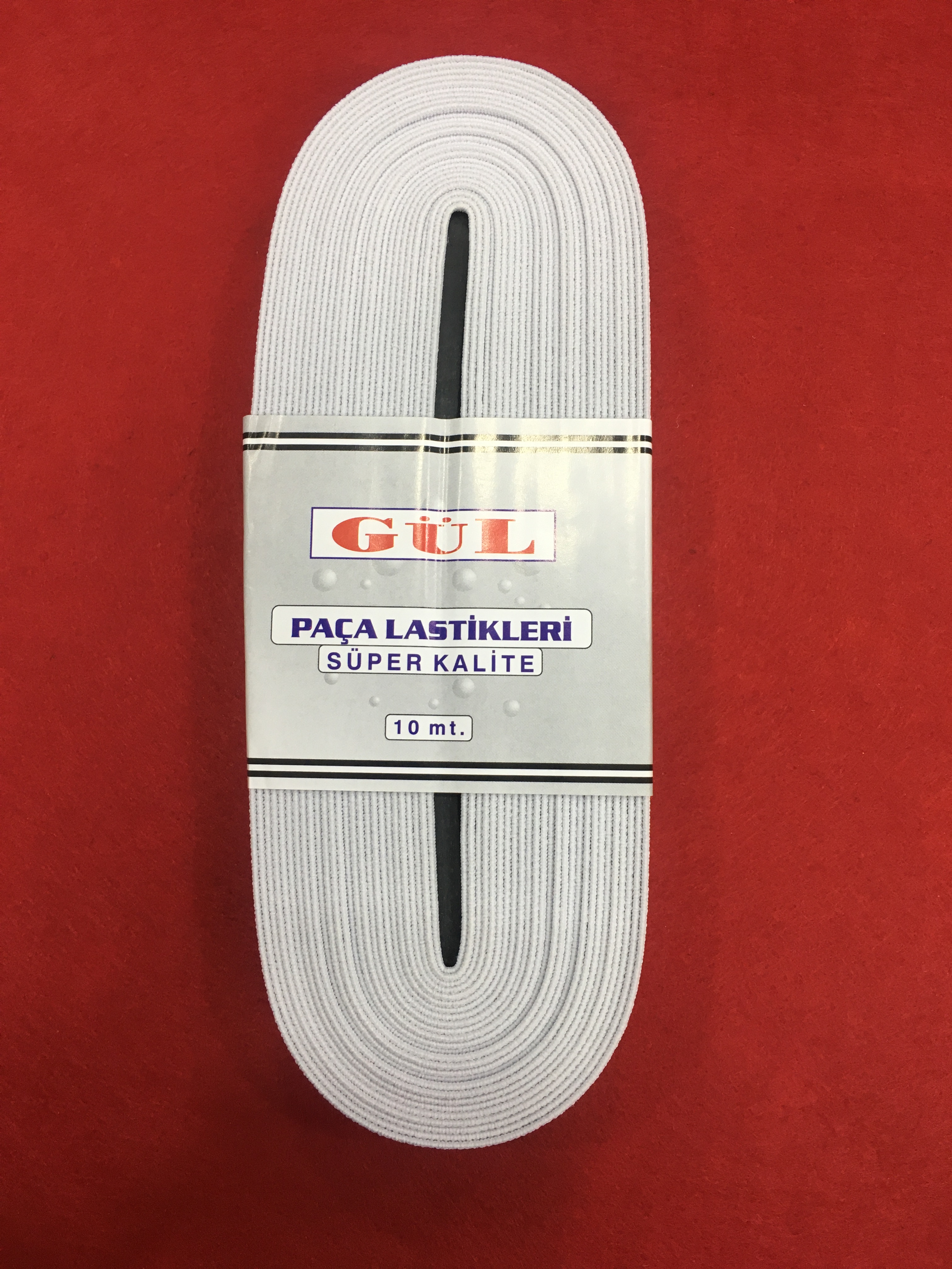 gül paça lastik 4 cm beyaz