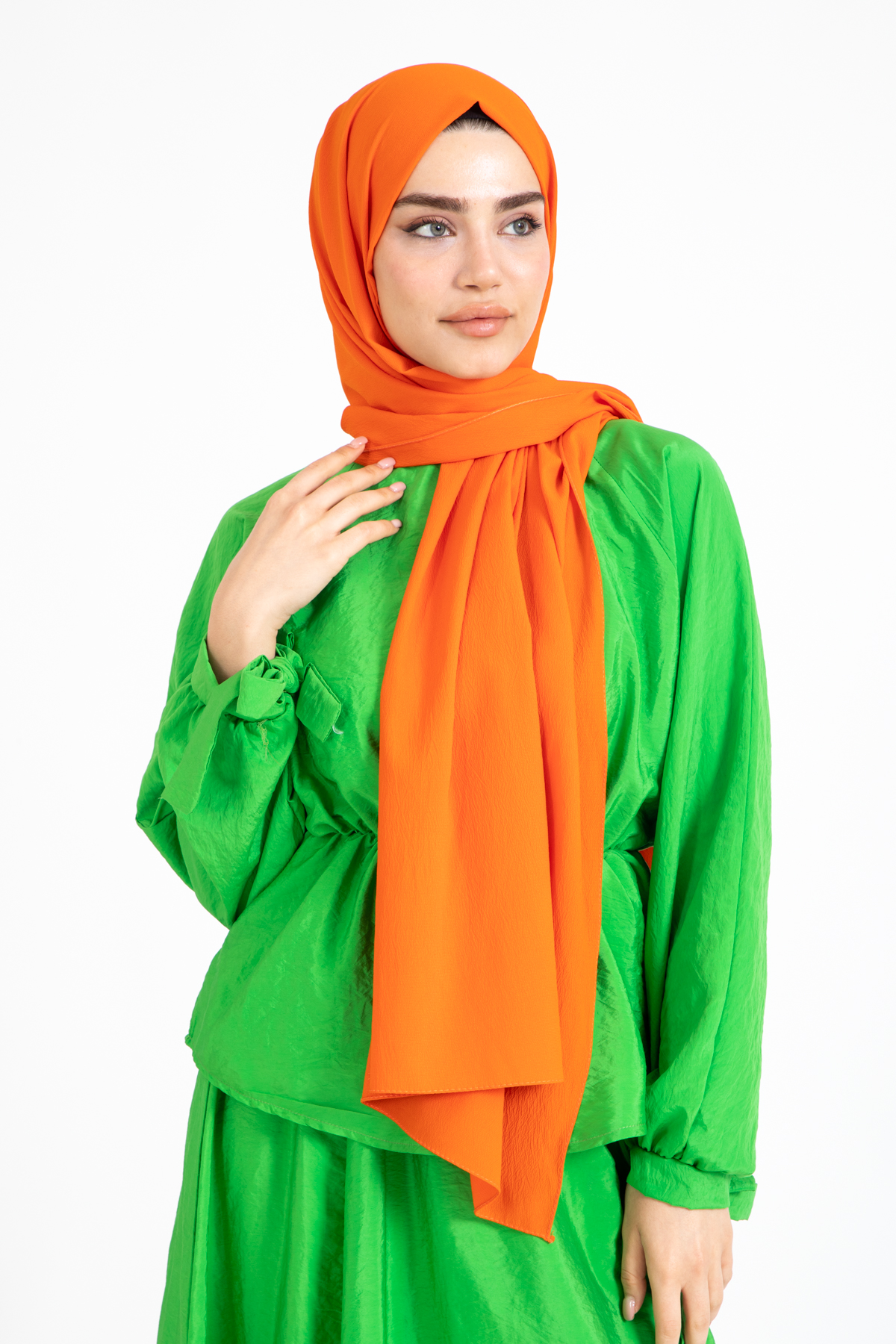 VALORSCARF Pamuk Krep Kraş  Şal Ladycolor Şal-01