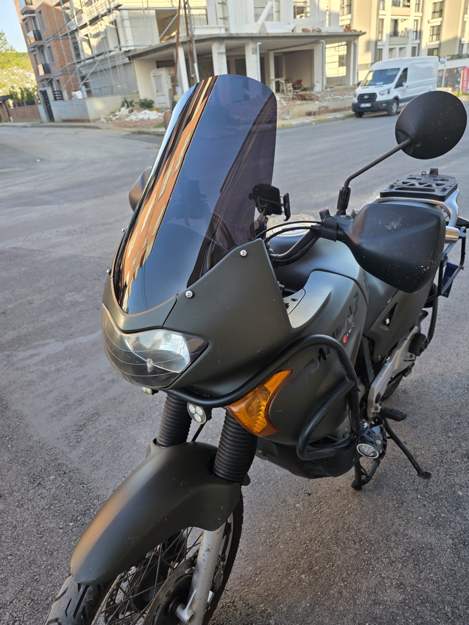 Honda Transalp XL 650 Siperlik Ön Cam 2000 2008 Model 54cm Siyah Renkli 4mm