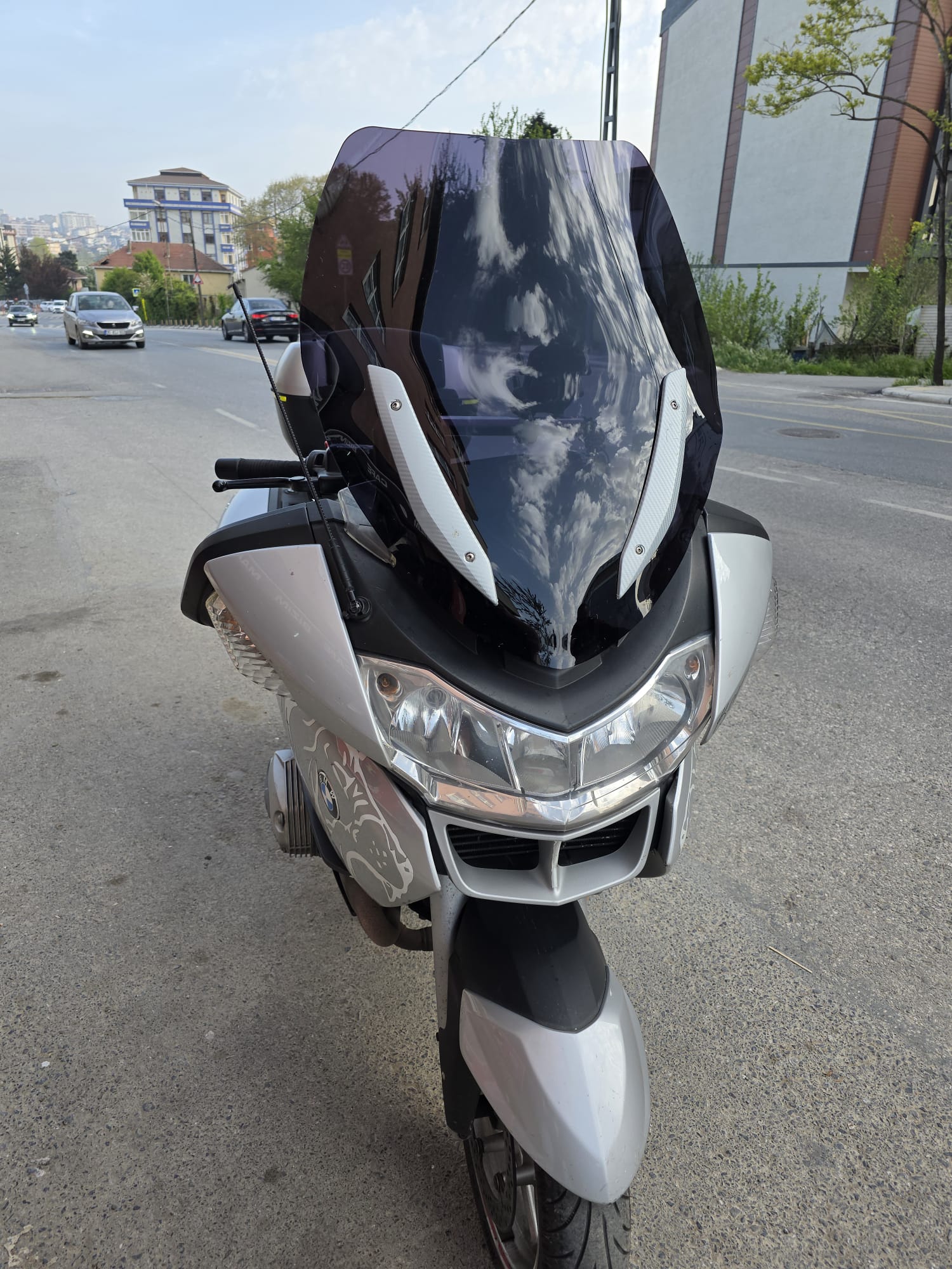 BMW R 1200 RT Siperlik Ön Cam 2005-2015 Model 70cm Siyah Renkli 4mm