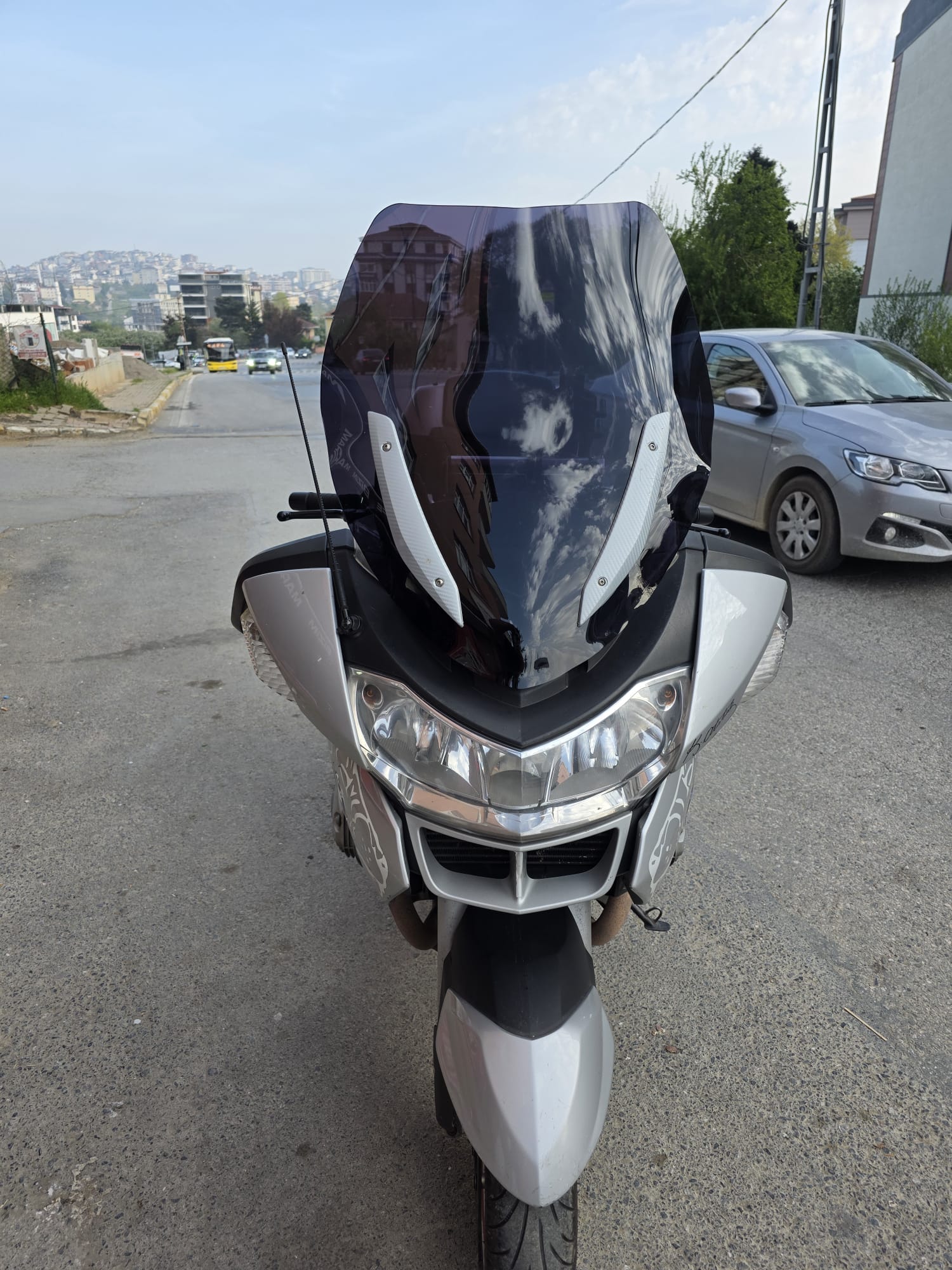 BMW R 1200 RT Siperlik Ön Cam 2005-2015 Model 70cm Siyah Renkli 4mm