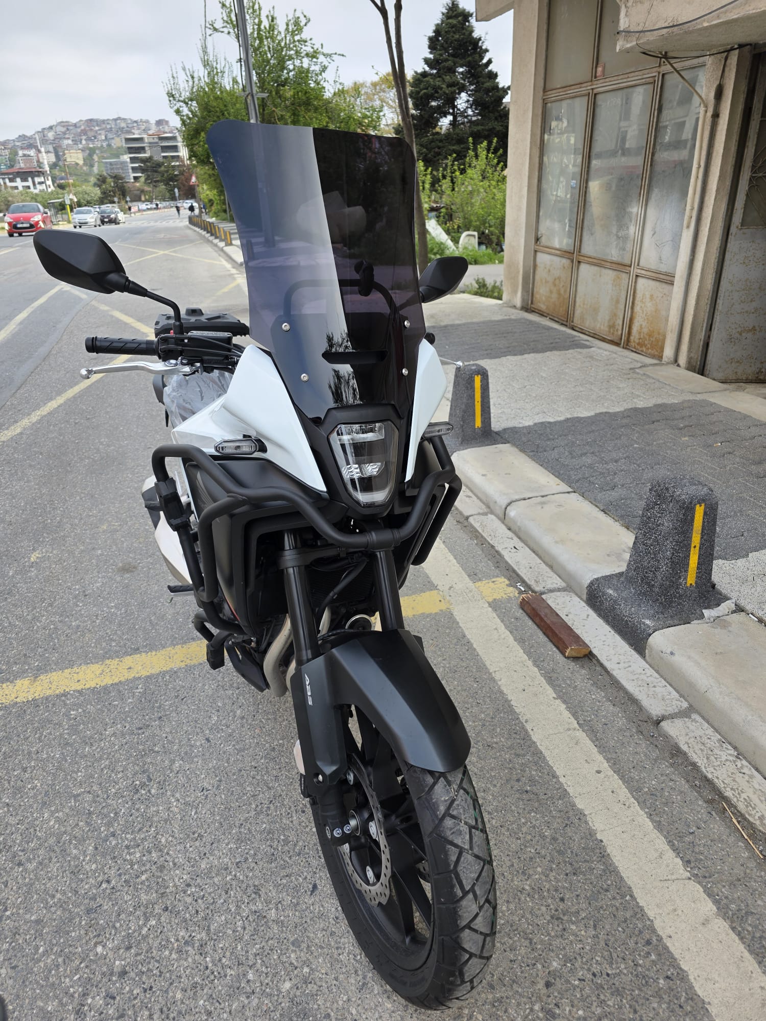 Honda NX 500 Ön Cam 48cm 2025 Model Siyah Renkli 4mm UZUN CAM