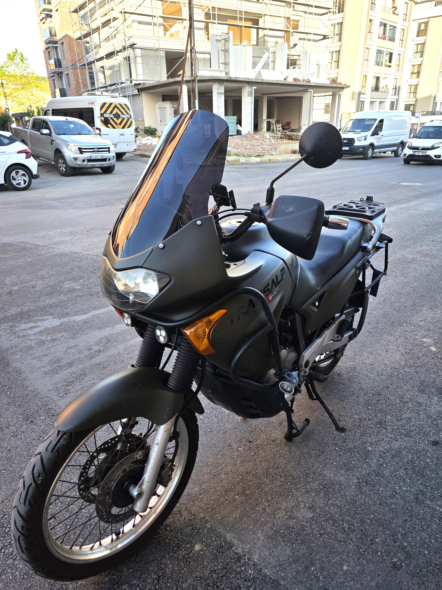 Honda Transalp XL 650 Siperlik Ön Cam 2000 2008 Model 54cm Siyah Renkli 4mm