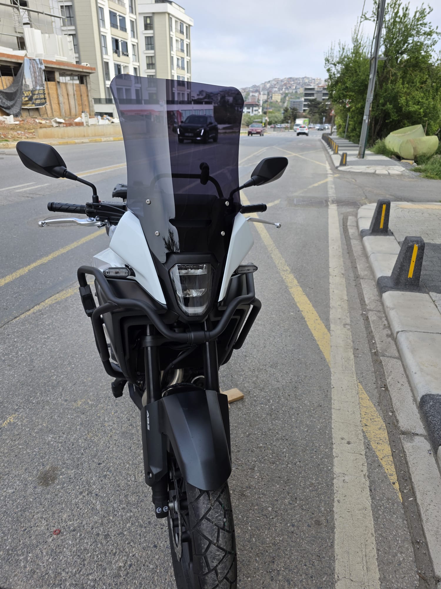 Honda NX 500 Ön Cam 48cm 2025 Model Siyah Renkli 4mm UZUN CAM