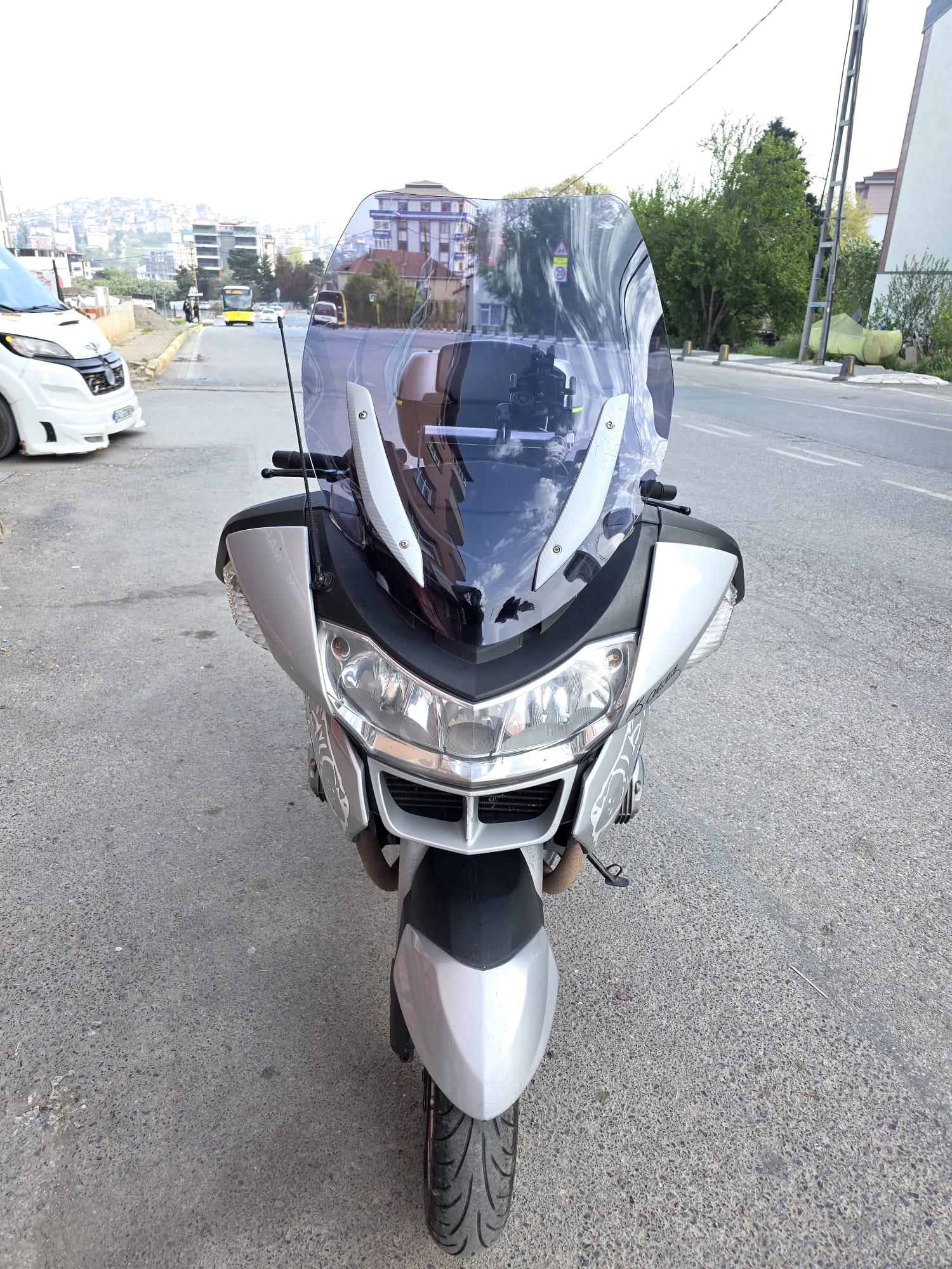 BMW R 1200 RT Siperlik Ön Cam 2005-2015 Model 70cm Füme Renkli 4mm