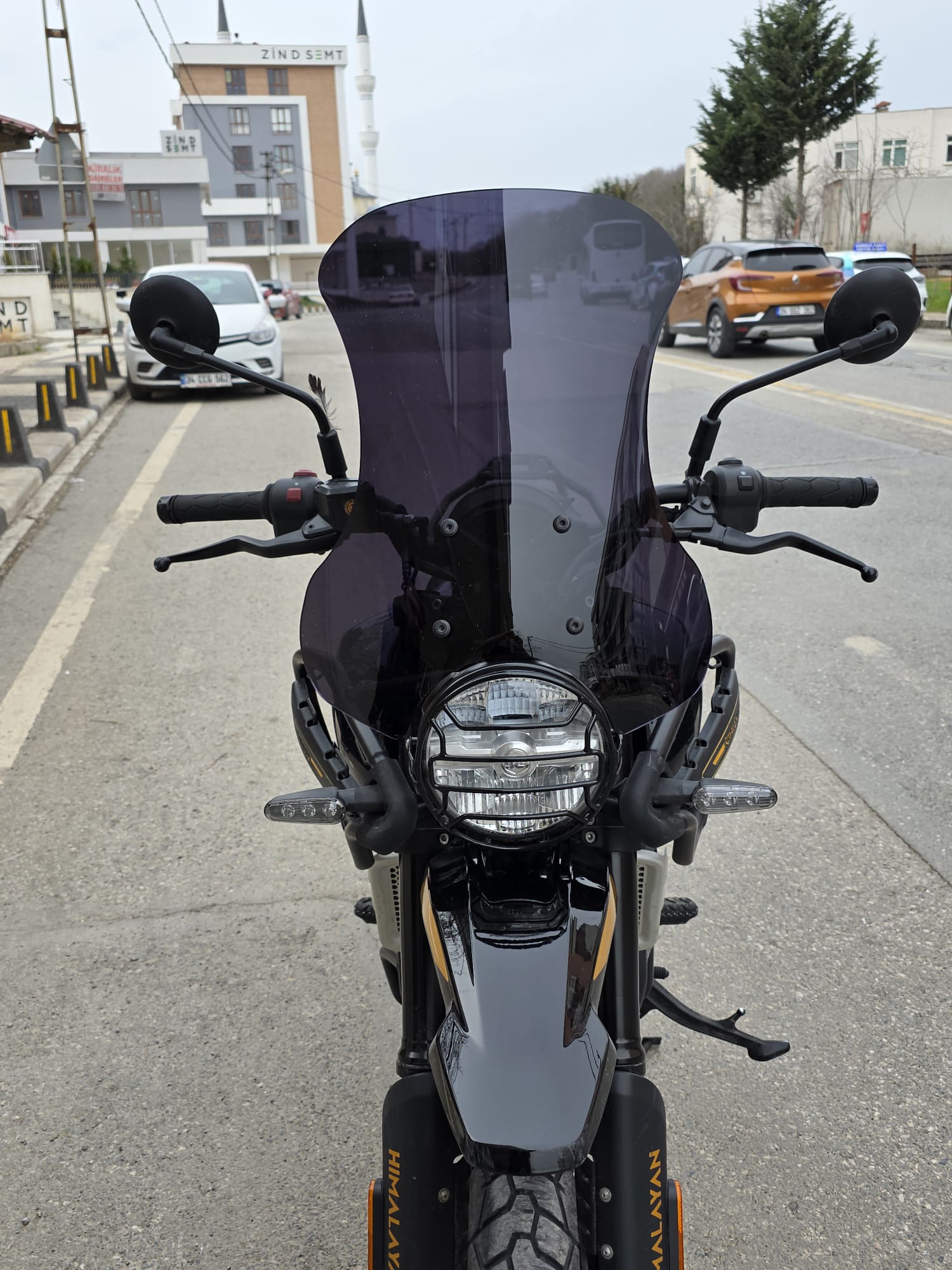 Himalayan Royal Enfıeld 450 Siperlik Ön Cam 2023-2025 Model 49cm Siyah Renkli 4mm