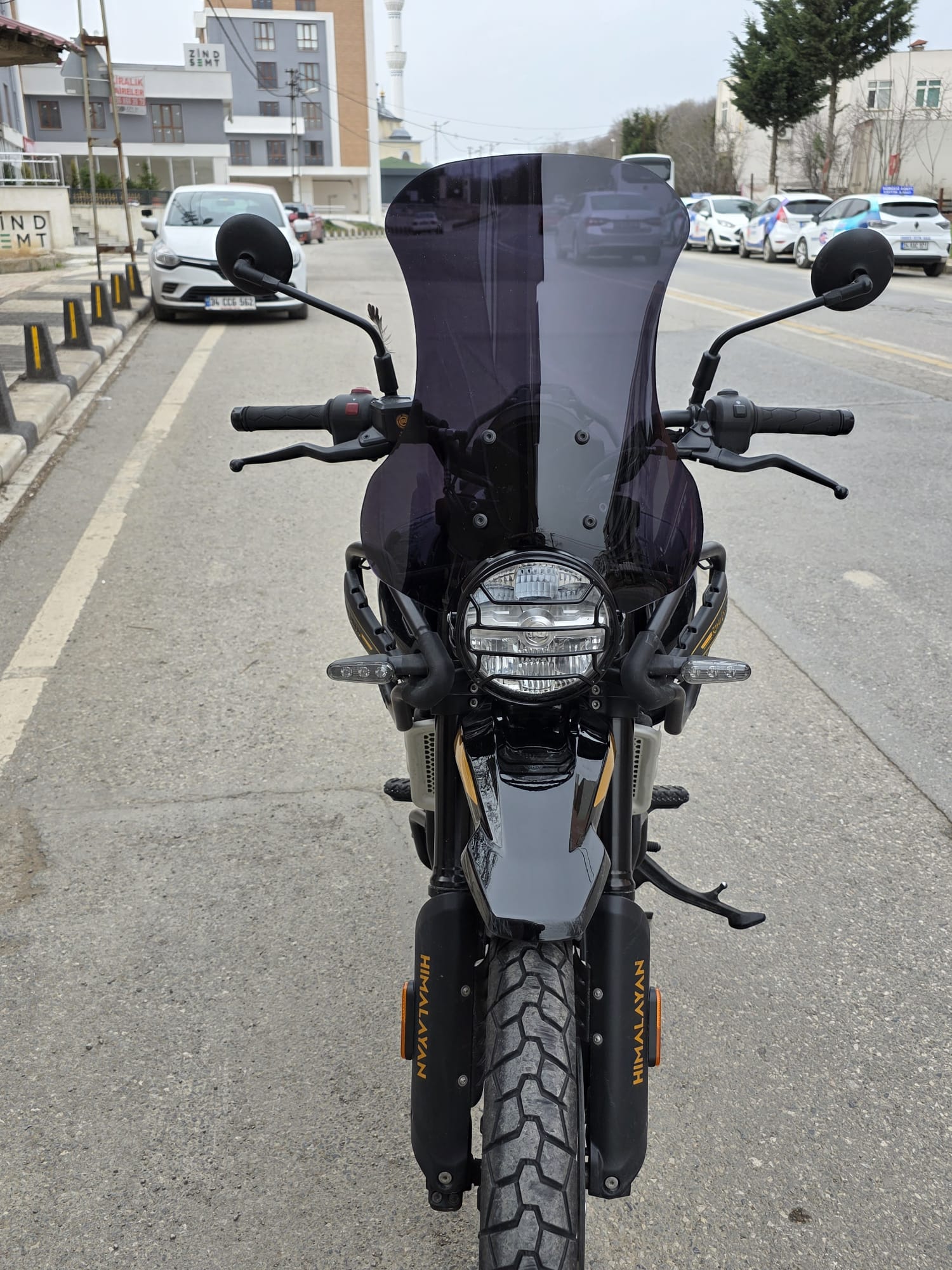 Himalayan Royal Enfıeld 450 Siperlik Ön Cam 2023-2025 Model 49cm Siyah Renkli 4mm