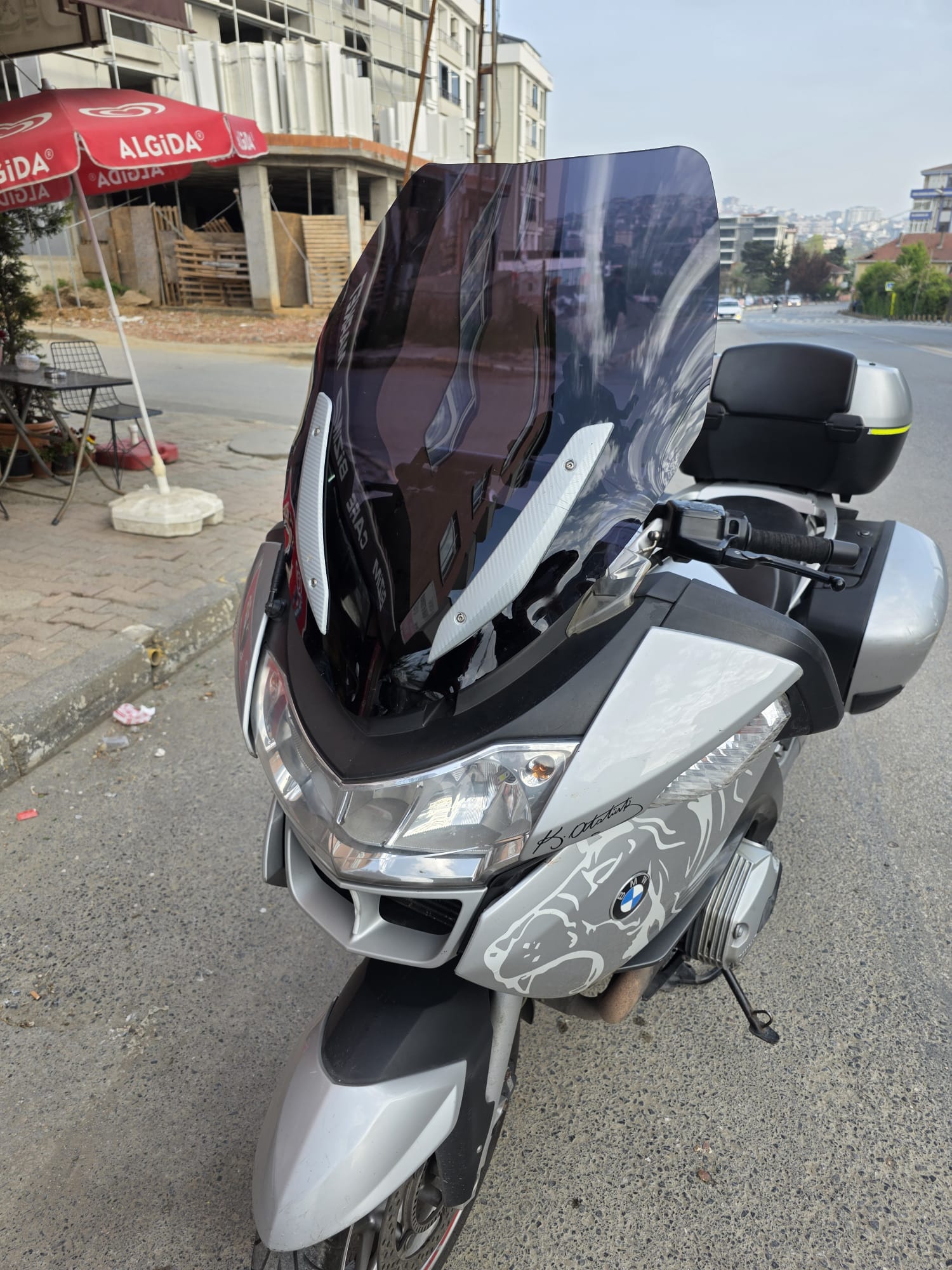 BMW R 1200 RT Siperlik Ön Cam 2005-2015 Model 70cm Siyah Renkli 4mm