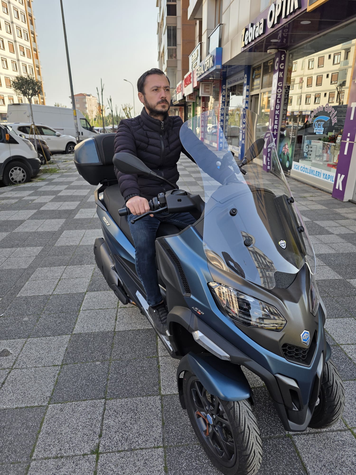 Piaggio MP3 530 Siperlik Ön Cam 2023-2025 Model 72cm Şeffaf Renkli 4mm UZUN CAM