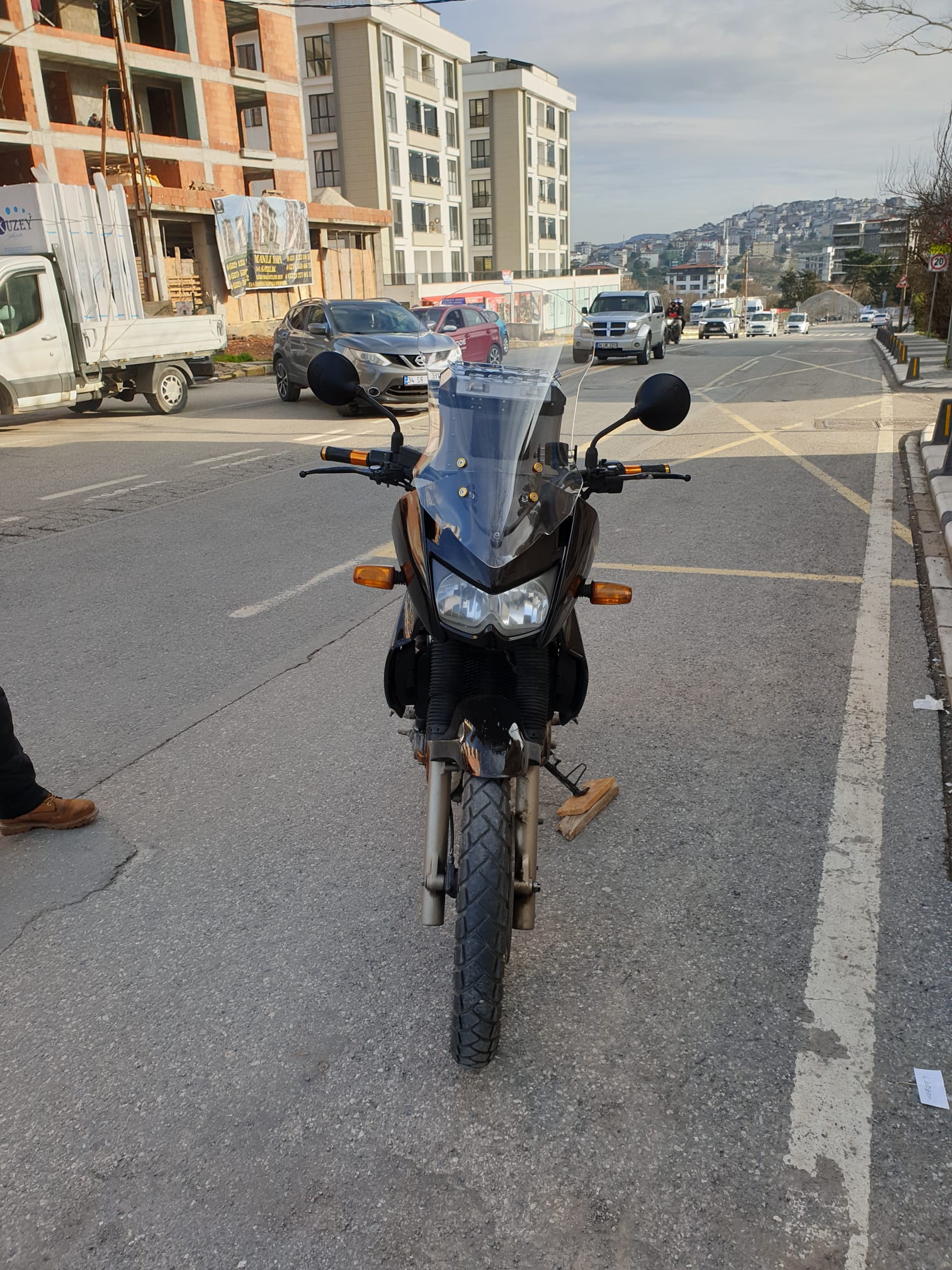 Kawasaki KLE 500 Siperlik Ön Cam 2005-2008 Model 58cm Şeffaf Renkli 4mm UZUN CAM