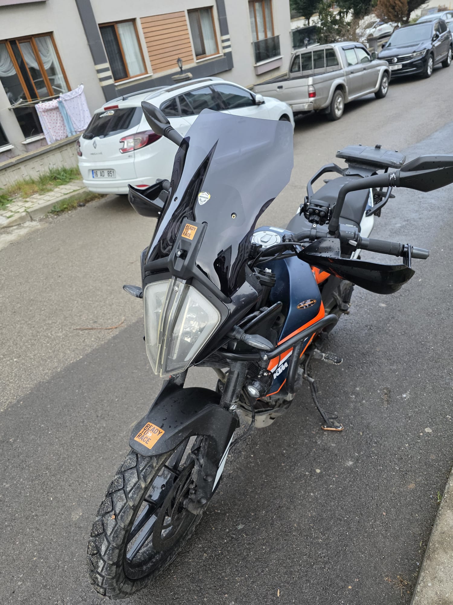 KTM Duke 390 Siperlik Ön Cam 2013-2023 Model 44cm Siyah Renkli ORİJİNAL BOYLU