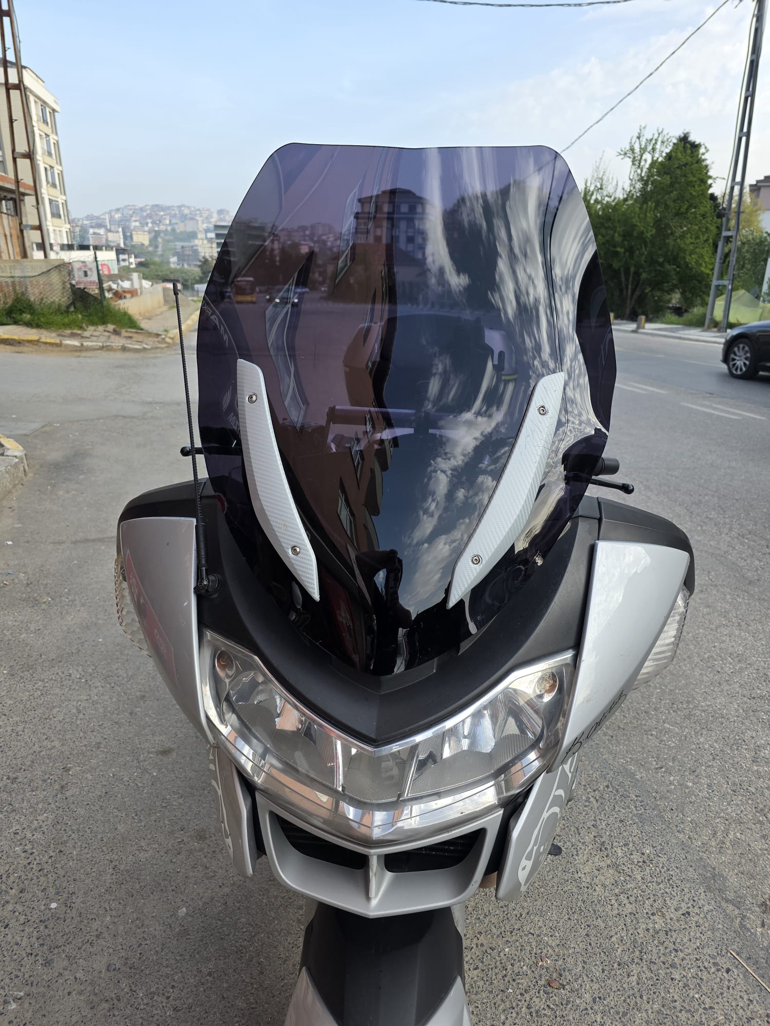 BMW R 1200 RT Siperlik Ön Cam 2005-2015 Model 70cm Siyah Renkli 4mm