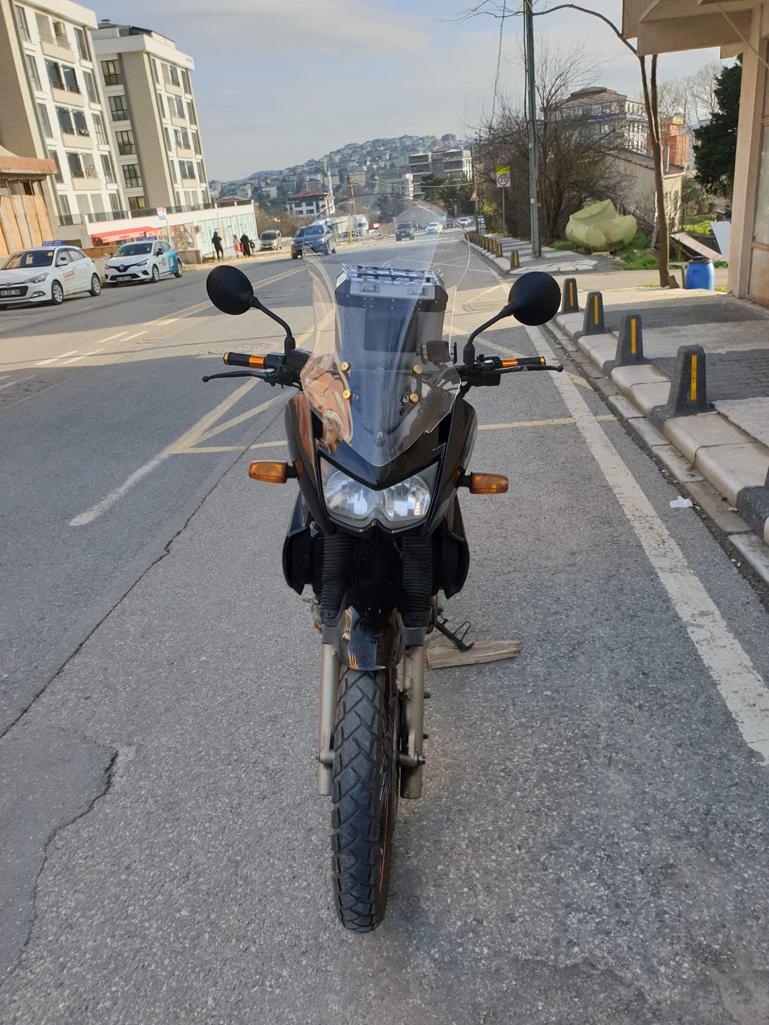 Kawasaki KLE 500 Siperlik Ön Cam 2005-2008 Model 58cm Şeffaf Renkli 4mm UZUN CAM