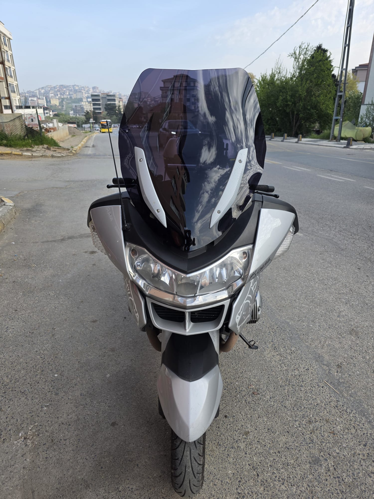 BMW R 1200 RT Siperlik Ön Cam 2005-2015 Model 70cm Siyah Renkli 4mm