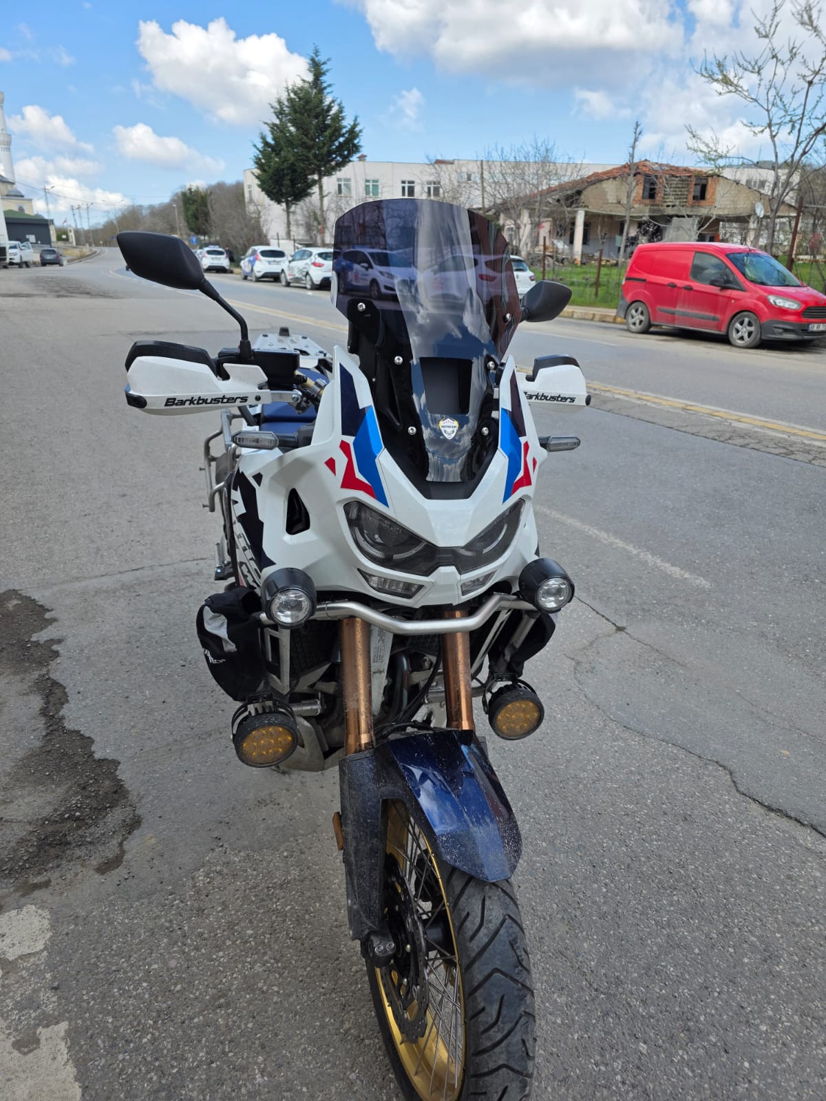 Honda Africa twin CRF 1100 L4 Ön Cam 2023-2025 Model 46cm Siyah Renkli 4mm ORİJİNAL BOYLU